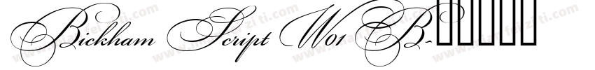 Bickham Script W01 B字体转换